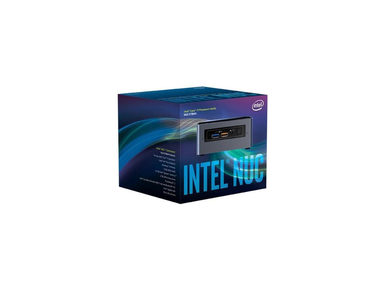 Intel SY BOXNUC7i7BNHXG Ci7 Win10 2TB 32GB Optane 8GB DDR4 Single Brown Box