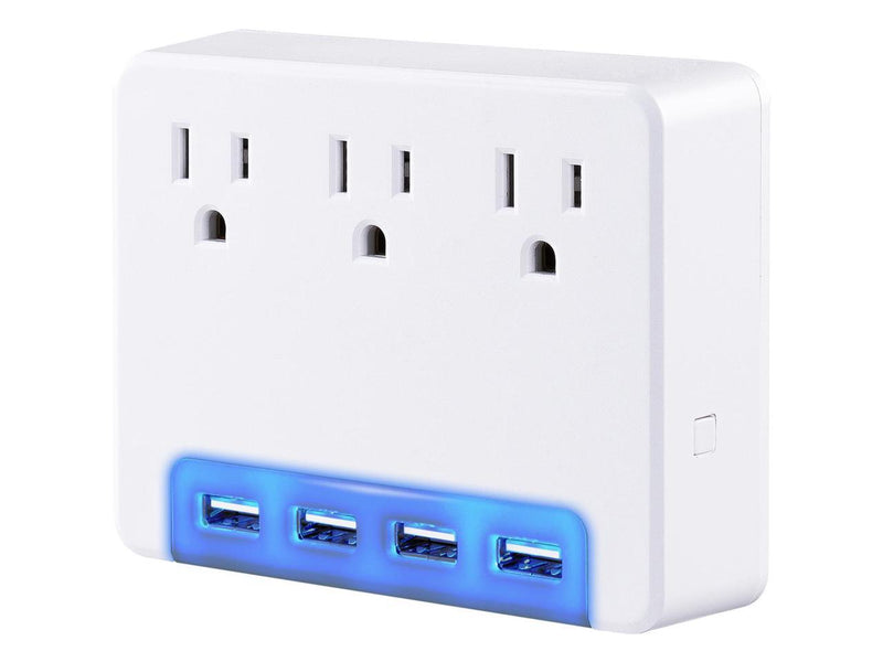 CyberPower Professional P3WUH 3-Outlet Surge Suppressor/Protector - 3 x NEMA 5-15R, 4 x USB - 120 V Input