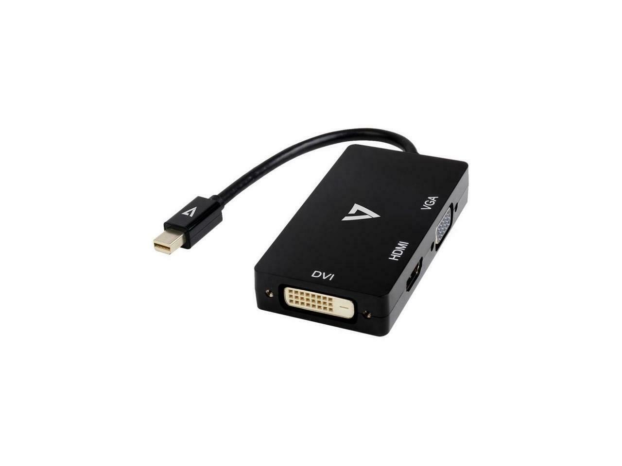 V7-CABLES V7MDP-VGADVIHDMI-1E 0.3FT BLACK MINI DP TO VGA M/F