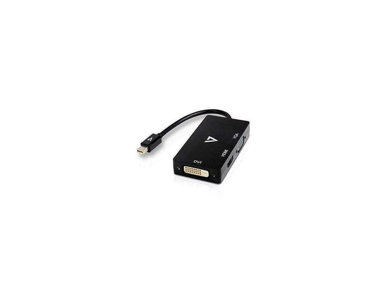 V7-CABLES V7MDP-VGADVIHDMI-1E 0.3FT BLACK MINI DP TO VGA M/F