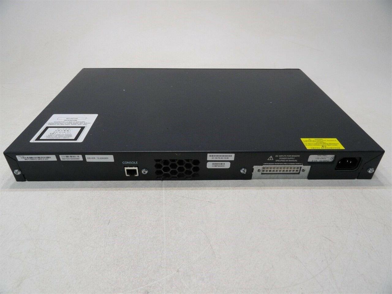 Cisco Catalyst 3560 v2 PoE-24 WS-C3560V2-24PS-S V07 24-Port 10/100 Switch