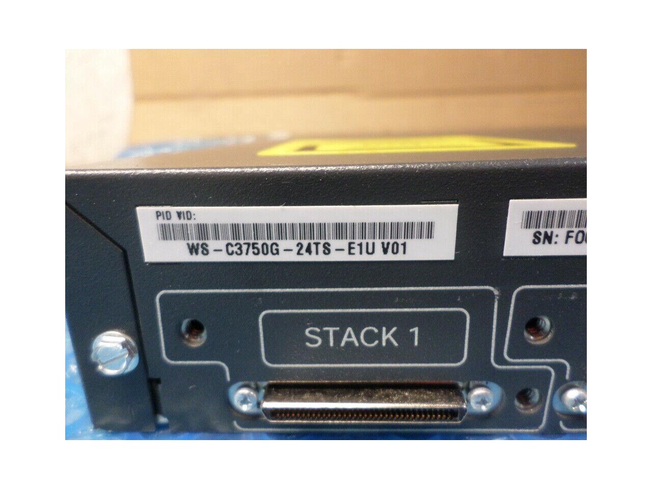 Cisco Catalyst WS-C3750G-24TS-E1U 24-Port + 4 SFP Gigabit Managed Switch