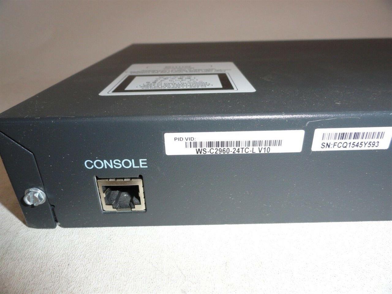 Cisco Catalyst 2960 WS-C2960-24TC-L 24-Port Ethernet Switch